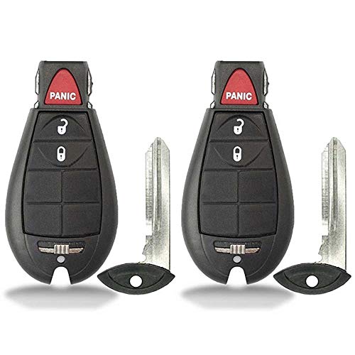 2 New Keyless Entry 3 Buttons Remote Start Car Key Fob M3N5WY783X, IYZ-C01C 56046707AE For Chrysler Town Country Dodge Challenger Charger Durango Grand Caravan Journey & Ram