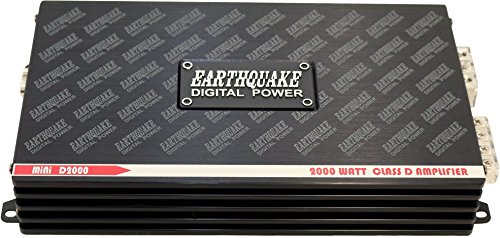 Earthquake Sound Mini D2000 (Gen 2) Mono Class D Car Amplifier, 2000 Watts Peak Power