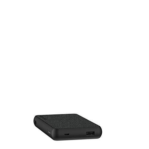 mophie Powerstation Plus XL Power Bank- 10,000 mAh Internal Battery, Built-in 10W Micro-USB Cable with Apple Lightning Connector & 10W USB-A Port, Travel-Friendly & Compact, LED Indicators, Black