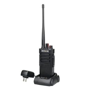 retevis rt29v walkie talkies waterproof,2 meter radio,3200mah,high power,emergency alarm,durable walkie talkies for adults skiing (black,1 pack)