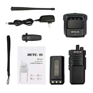 Retevis RT29V Walkie Talkies Waterproof,2 Meter Radio,3200mAh,High Power,Emergency Alarm,Durable Walkie Talkies for Adults Skiing (Black,1 Pack)