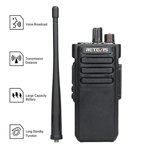 Retevis RT29V Walkie Talkies Waterproof,2 Meter Radio,3200mAh,High Power,Emergency Alarm,Durable Walkie Talkies for Adults Skiing (Black,1 Pack)