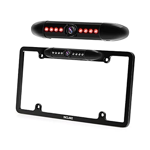 GAMA License Plate Backup Camera, Ultra HD Back up Camera with 8 Upgraded IR Night Vision Lights