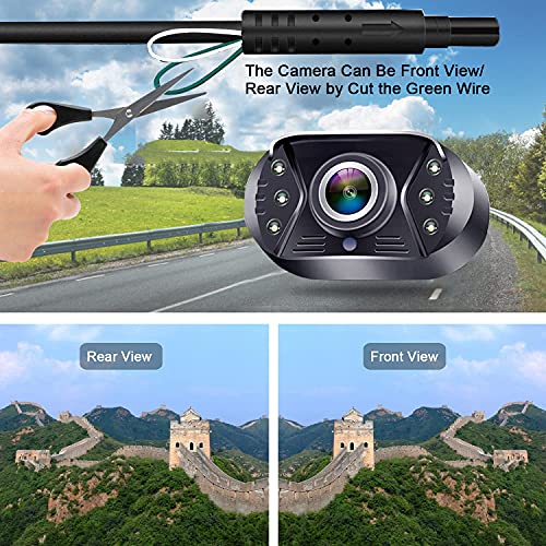 Yakry Backup Camera for Car HD 1080P 4.3 Inch Monitor Rear View System Reverse Cam Kit Truck SUV Minivan Easy Installation Plug and Play Waterproof Night Vision DIY Grid Lines Y11