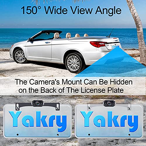 Yakry Backup Camera for Car HD 1080P 4.3 Inch Monitor Rear View System Reverse Cam Kit Truck SUV Minivan Easy Installation Plug and Play Waterproof Night Vision DIY Grid Lines Y11