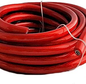 IMC Audio 1/0 Gauge CCA Power Red Wire Cable (10ft Red) Battery Cable Wire, Automotive, Car Audio Speaker Home Stereo System, RV Trailer, Amp Wiring 0 Guage Power Wire Cable 0 Car Audio