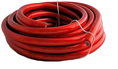 IMC Audio 1/0 Gauge CCA Power Red Wire Cable (10ft Red) Battery Cable Wire, Automotive, Car Audio Speaker Home Stereo System, RV Trailer, Amp Wiring 0 Guage Power Wire Cable 0 Car Audio