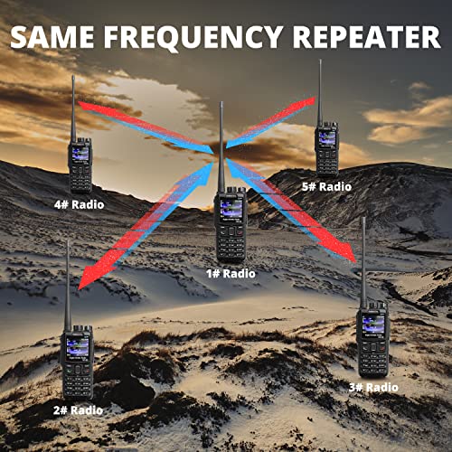Radioddity GD-88 DMR & Analog 7W Handheld Radio, VHF UHF Dual Band Ham Two Way Radio, with GPS/APRS, Cross-Band Repeater, SFR, 300K Contacts
