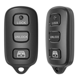 vofono fit for perfect car key fob replacement keyless remote toyota 4-runner 1999-2009/sequoia 2003-2007 fcc id：hyq12ban hyq12bbx hyq1512y (pack of 2)
