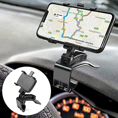 Ouzorp Phone Holder Car, Car Phone Holder Mount Automobile Hands Free Cell Phone Holder for Car Fit for All Car Mount for iPhone Android Smartphone