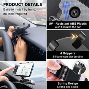 Ouzorp Phone Holder Car, Car Phone Holder Mount Automobile Hands Free Cell Phone Holder for Car Fit for All Car Mount for iPhone Android Smartphone