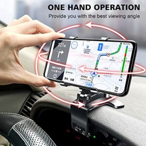 Ouzorp Phone Holder Car, Car Phone Holder Mount Automobile Hands Free Cell Phone Holder for Car Fit for All Car Mount for iPhone Android Smartphone