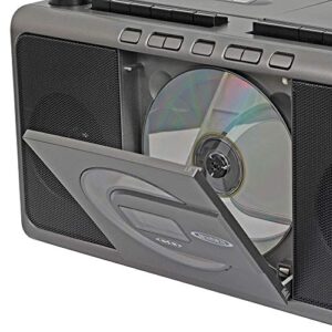 JENSEN MCR-1000 Portable Stereo CD Player Dual Cassette Deck Recorder with AM/FM Radio