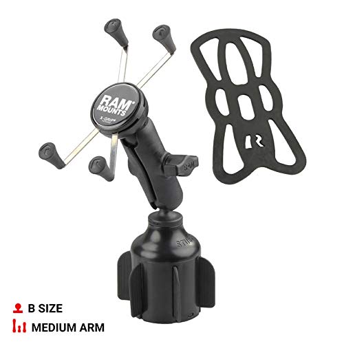 RAM Mounts RAP-B-299-4-UN10U X-Grip Large Phone Mount with RAM Stubby Cup Holder Base with Medium Arm