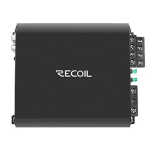 Recoil DI550.4 Full-Range Class-D 4-Channel Car Audio Amplifier, 1,040 Watts Max Power, 2-4 Ohm Stable, Mosfet Power Supply, Bridgeable