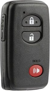 smart key fob keyless entry remote shell case & pad fits toyota highlander prius rav4 venza (hyq14aab, hyq12acx, hyq14aem)