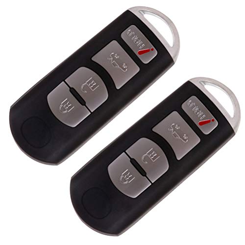 cciyu X 2 Flip Key Fob (SHELL CASE) 4 buttons Replacement for 13 14 15 16 17 for Mazda 3 6 Series with FCC SKE13D