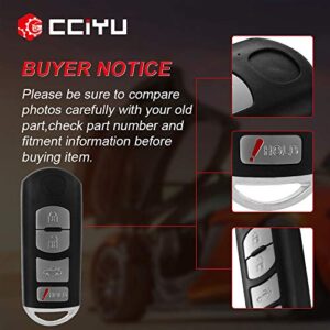 cciyu X 2 Flip Key Fob (SHELL CASE) 4 buttons Replacement for 13 14 15 16 17 for Mazda 3 6 Series with FCC SKE13D