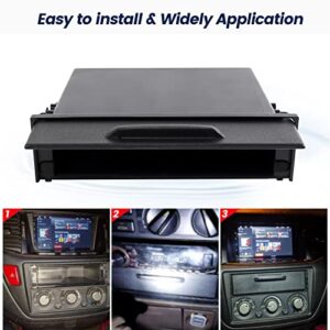 RED WOLF Single Din Car CD Player Radio Stereo Dash Trim Storage Pocket Box Kit Mounting Pocket Fit Toyota Universal Black Durable ABS for Collecting Items