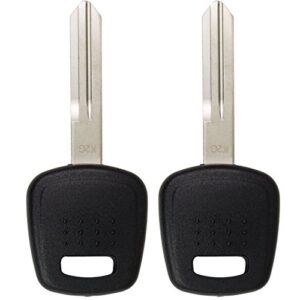 keyless2go replacement for new uncut transponder ignition 4d-62 chip car key sub4pt (2 pack)