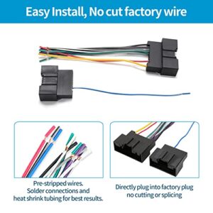 RED WOLF Radio Antenna Adapter + Stereo Wiring Harness Connector Plug for Ford Transit 2014-2019, 2013-2018 Fiesta, 2012-2017 Focus Aftermarket Radio Install