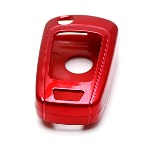 iJDMTOY Exact Fit Glossy Red Smart Key Fob Shell Cover Compatible with Chevy Camaro Cruze Malibu SS Spark Volt, Compatible with GMC Terrain 3 4 5 Buttons Folding Key Fob