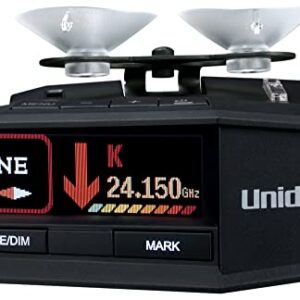 UNIDEN R8 Extreme Long-Range Radar/Laser Detector, Dual-Antennas Front & Rear Detection w/Directional Arrows, Built-in GPS w/Real-Time Alerts, Voice Alerts, Red Light and Speed Camera Alerts (Renewed)