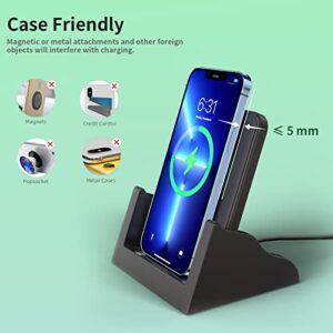 Wireless Charger Stand,15W Fast Charging for iPhone 13/12/11/8/XS Max/XR/X,Samsung Wireless Charger for Galaxy S22 S21 S20 S10 Note 20/10,Airpods 2(NO Adapter)