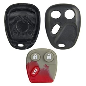 keyless2go replacement for new shell case and button pad for remote key fob with fcc lhj011 – shell only