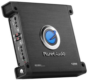 planet audio ac1200.4 4 channel car amplifier – 1200 watts, full range, class a/b, 2-4 ohm stable, mosfet power supply, bridgeable