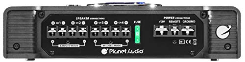 Planet Audio AC1200.4 4 Channel Car Amplifier - 1200 Watts, Full Range, Class A/B, 2-4 Ohm Stable, Mosfet Power Supply, Bridgeable