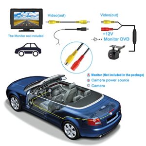 Backup Camera, HD Waterproof Ip69K Backup/Front View Camera, Rear View Camera 720P HD Star Light Night Vision and 140°All-Round View, Reverse Camera Systems for Cars, Trucks, RV, SUV,Van (Black)