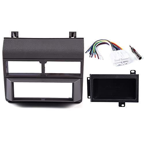 GRAND ORANGE Radio Stereo Dash Kit Compatible with 1988-1994 Chevy & GMC Pickup Truck w/Wire Harness+Gray Pocket Bezel+Antenna Dash Kit Pocket Bezel GMK333BU 99-3000R GMP333 GM1482GRB