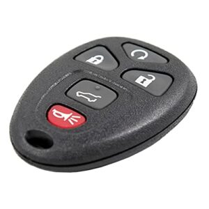 Keyless2Go Replacement for Keyless Entry Car Key Vehicles That Use 5 Button 15913415 OUC60270 OUC60221, Self-Programming - 2 Pack