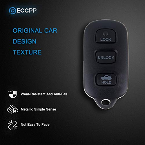 ECCPP Replacement fit for Keyless Entry Remote Key Fob for TOYOTA Sienna Solara Camry Corolla Matrix/Pontiac Vibe GQ43VT14T (Pack of 2)