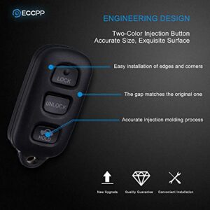 ECCPP Replacement fit for Keyless Entry Remote Key Fob for TOYOTA Sienna Solara Camry Corolla Matrix/Pontiac Vibe GQ43VT14T (Pack of 2)