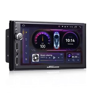maxpeedingrods android double din car stereo radio with wireless apple carplay & android auto, 7 inch hd touch screen in-dash gps navigation head unit, bluetooth, mirrorlink, wi-fi, dual mic, 2g+32g