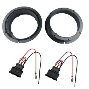 dkmus speakers adapter for vw golf iv passat speaker spacer rings 165mm 6.5″ kit with wiring harness