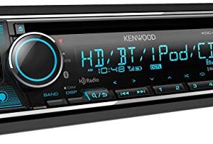 Kenwood KDC-BT778HD Single DIN Bluetooth CD Car Stereo Receiver with Amazon Alexa Voice Control | LCD Text Display | USB & Aux Input