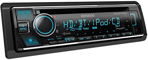 Kenwood KDC-BT778HD Single DIN Bluetooth CD Car Stereo Receiver with Amazon Alexa Voice Control | LCD Text Display | USB & Aux Input