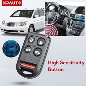 NPAUTO Key Fob Replacement for Honda Odyssey 2005 2006 2007 2008 2009 2010 - Keyless Entry Remote Car Control Key Fobs (OUCG8D-399H-A, 72147-SHJ-A21, 5 Buttons)