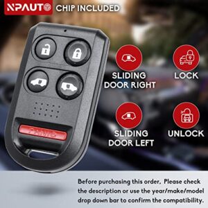 NPAUTO Key Fob Replacement for Honda Odyssey 2005 2006 2007 2008 2009 2010 - Keyless Entry Remote Car Control Key Fobs (OUCG8D-399H-A, 72147-SHJ-A21, 5 Buttons)