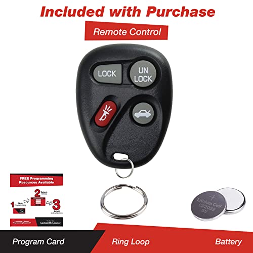 KeylessOption Keyless Entry Remote Car Key Fob Replacement for 16245100-29