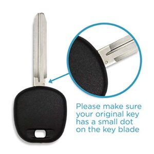 Keyless2Go Replacement for New Uncut Transponder Ignition Car Key for Select Toyota Vehicles