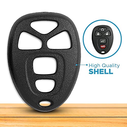 Keyless2Go Replacement for New Shell Case and 5 Button Pad for Remote Key Fob with FCC OUC60270 - Shell ONLY (2 Pack)