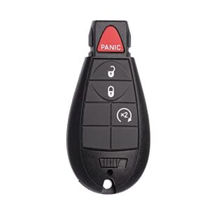 Key Fob Fobik Replacement Fits for Dodge Ram 1500 2013 2014 2015 2016 2017 2018 2019 2020 2021 2500 3500 4500 5500 2013-2018 Pickup Truck Keyless Entry Remote Start Control GQ4-53T 4B Set of 2