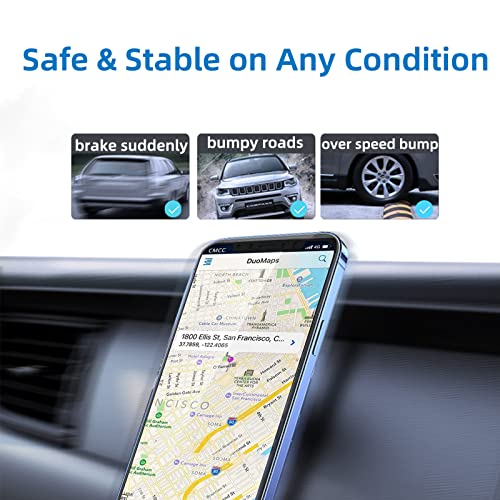 Magnetic Phone Holder for Car, [ 2 Groups Super Strong Magnet ] [ 360° Rotation ] Universal Dashboard Car Mount Holder Compatible with All Smartphones (Black)