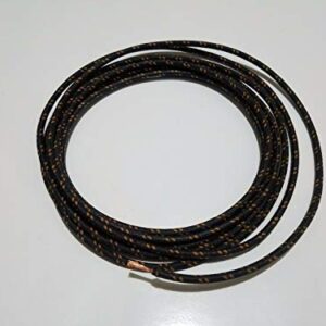 Vintage Braided Cloth Covered Primary Wire 16 gauge Black Orange 10 feet