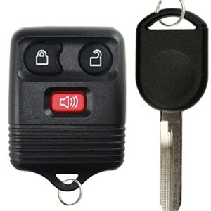 KeylessOption Keyless Entry Remote Control Fob Uncut Blank Car Ignition Key for GQ43VT11T, CWTWB1U345