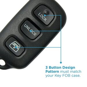 Keyless2Go Replacement for New Shell Case for 4 Button Remote Key Fob FCC HYQ1512Y HYQ12BBX HYQ12BAN - Shell ONLY